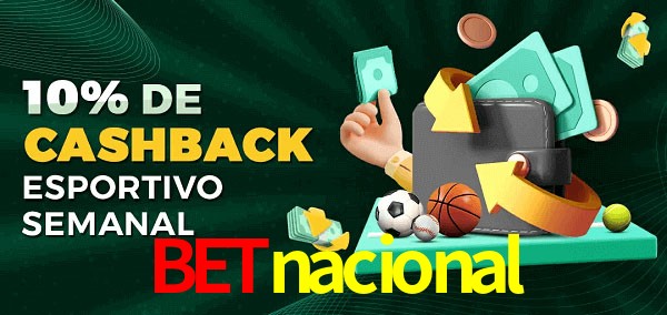 10% de bônus de cashback na betnacional